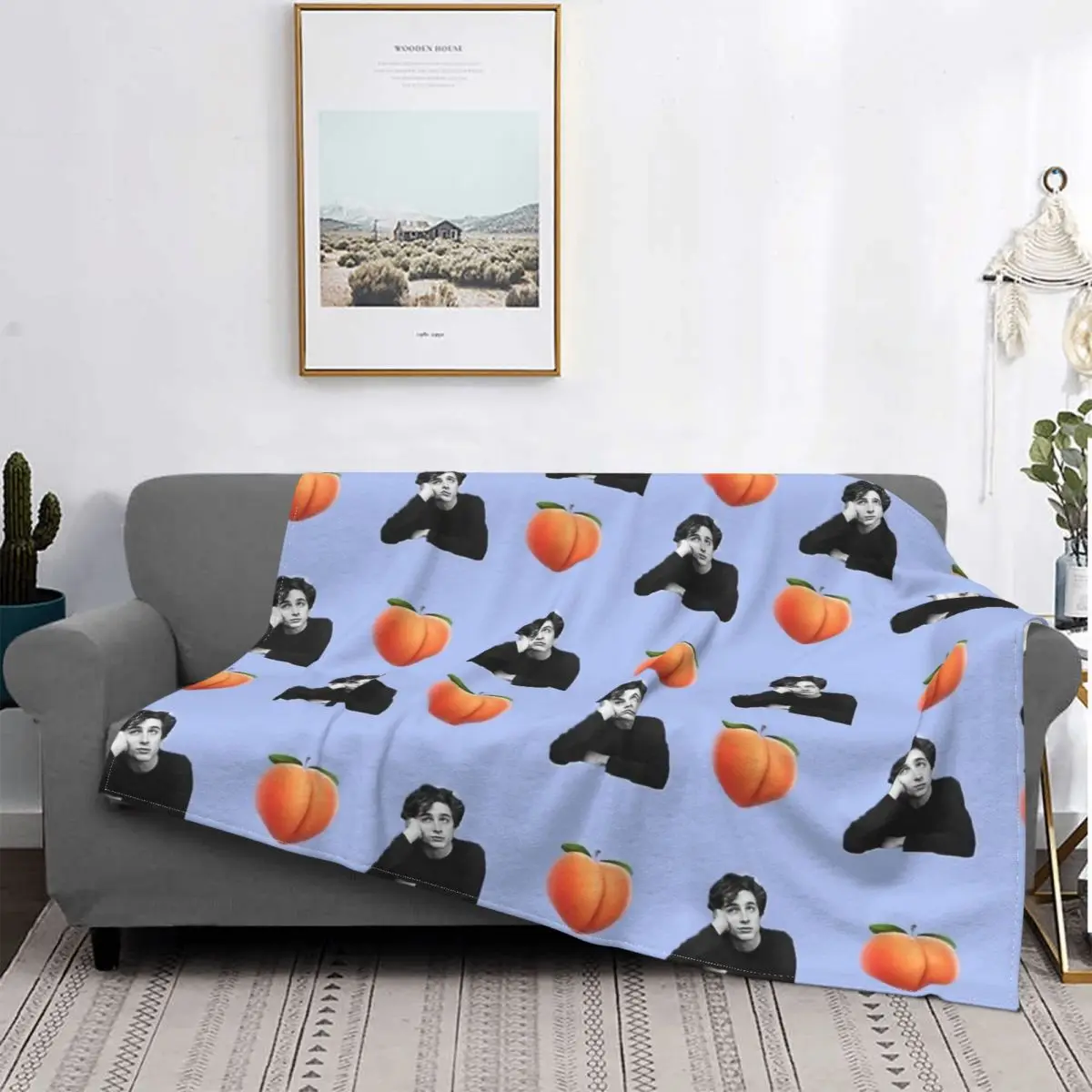 

Timothee Chalamet Pattern Blanket Fleece Spring Autumn Portable Super Soft Throw Blanket for Home Car Quilt