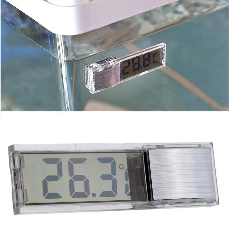 Aquarium Thermometer Electronic LCD Digital Fish Tank Temperature Measurement Fish Tank Temp Meter Aquarium Accessories