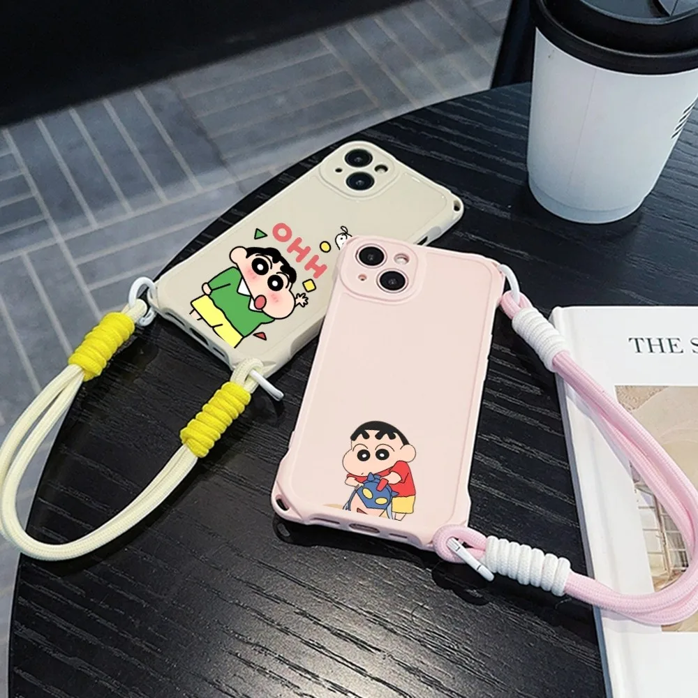 Cute C-crayon S-shin-chan-csc Phone Case For Iphone 11 13 14 15 16 Pro Max X Xr Xs Max Four-corner Anti-fall Shell