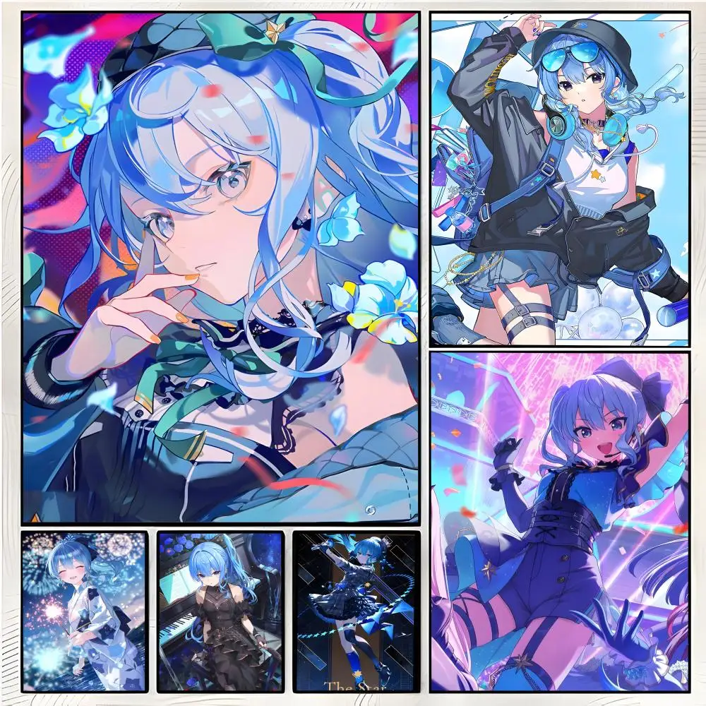 virtual singer vtuber H-Hoshimachi Suisei Poster Superior Home Space Pub Indoor Decorative Art & Home Decor