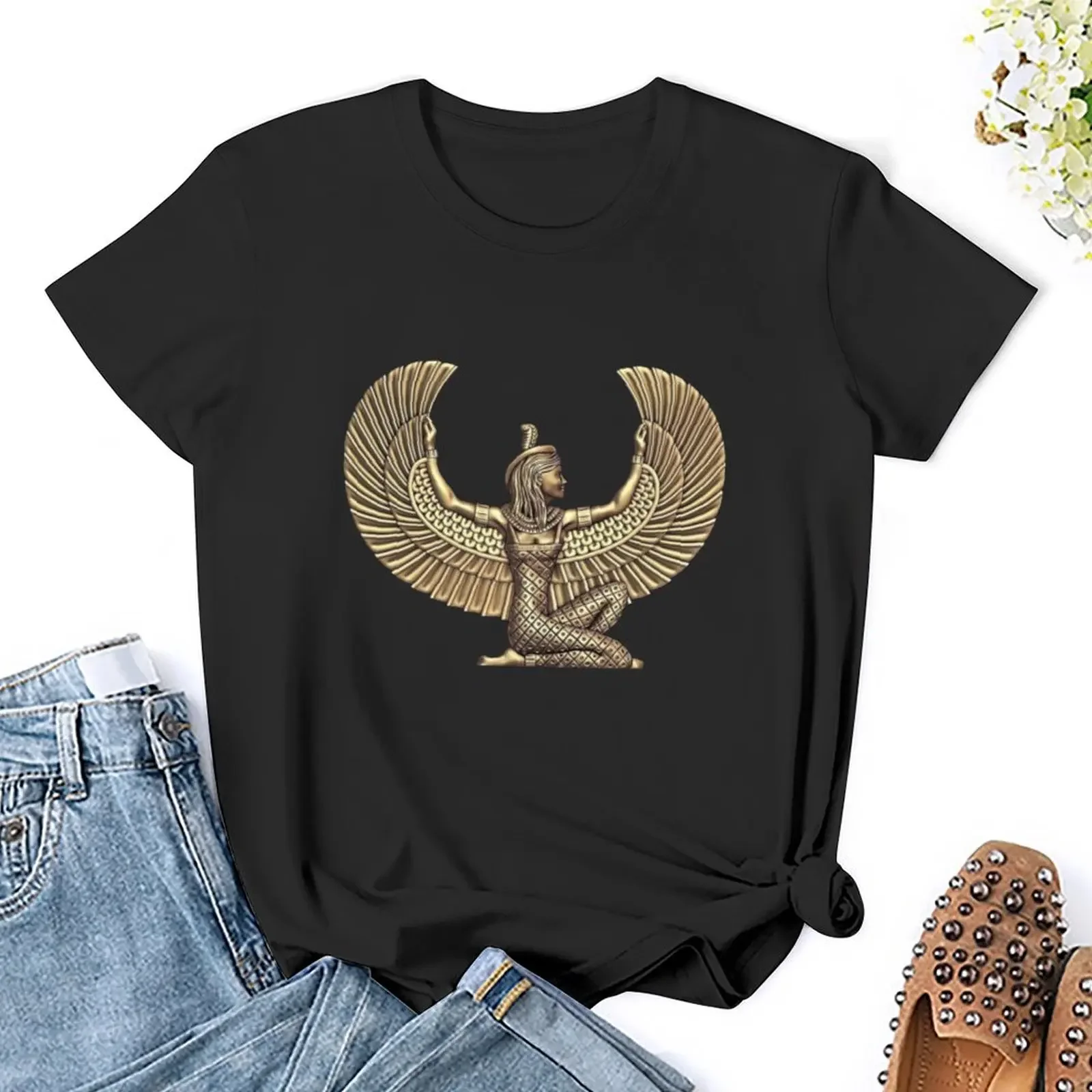 Winged Isis T-shirt hippie clothes vintage clothes luxury designer clothing Women