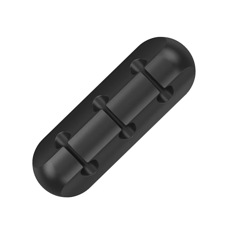 

Self Adhesive Earphone Cable Holder Cord Organizer Black Clip Wire Management for Office Car Home Desk Cable Management