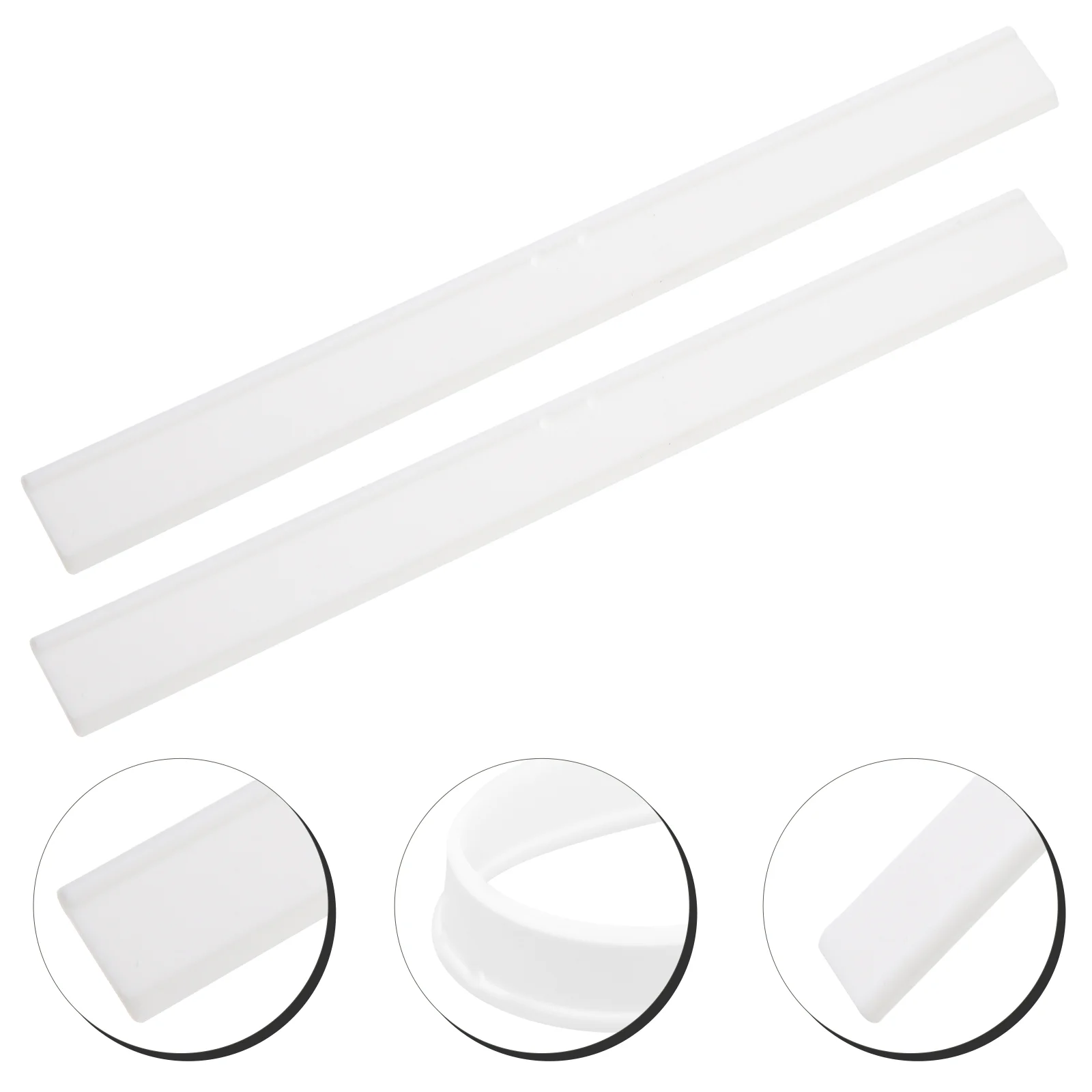 2 Pcs Spatula Wiper Strip Squeegee Refill Scraper Rubber Window Blade for White Rubbers Cleaning Replacement Blades Man