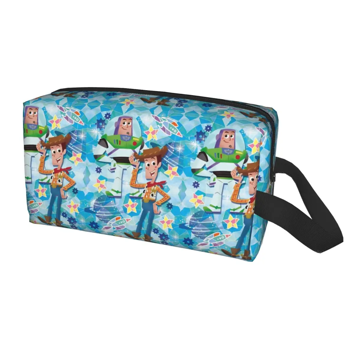 Women's Toy Story Buzz Lightyear Woody Buds Cosmetic Bags Multi-purpose Makeup Pouch For Necessaries Designer Storage Organizers