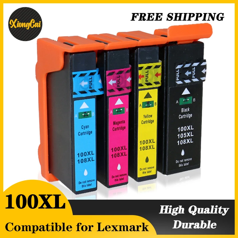 

4 вида цветов совместимый чернильный картридж для lexmark LM-100xl LM-105xl LM-108xl чернильный картридж для принтера s305 s405 s505 s605