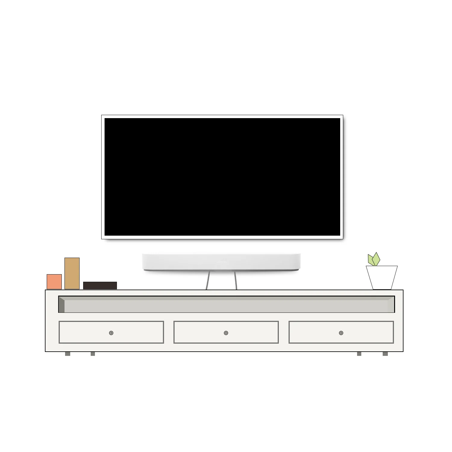 Wall Mount Holder for Sonos Beam Sound Bar Max Load-Bearing 15KG Easy to Install Speaker Wall Mount