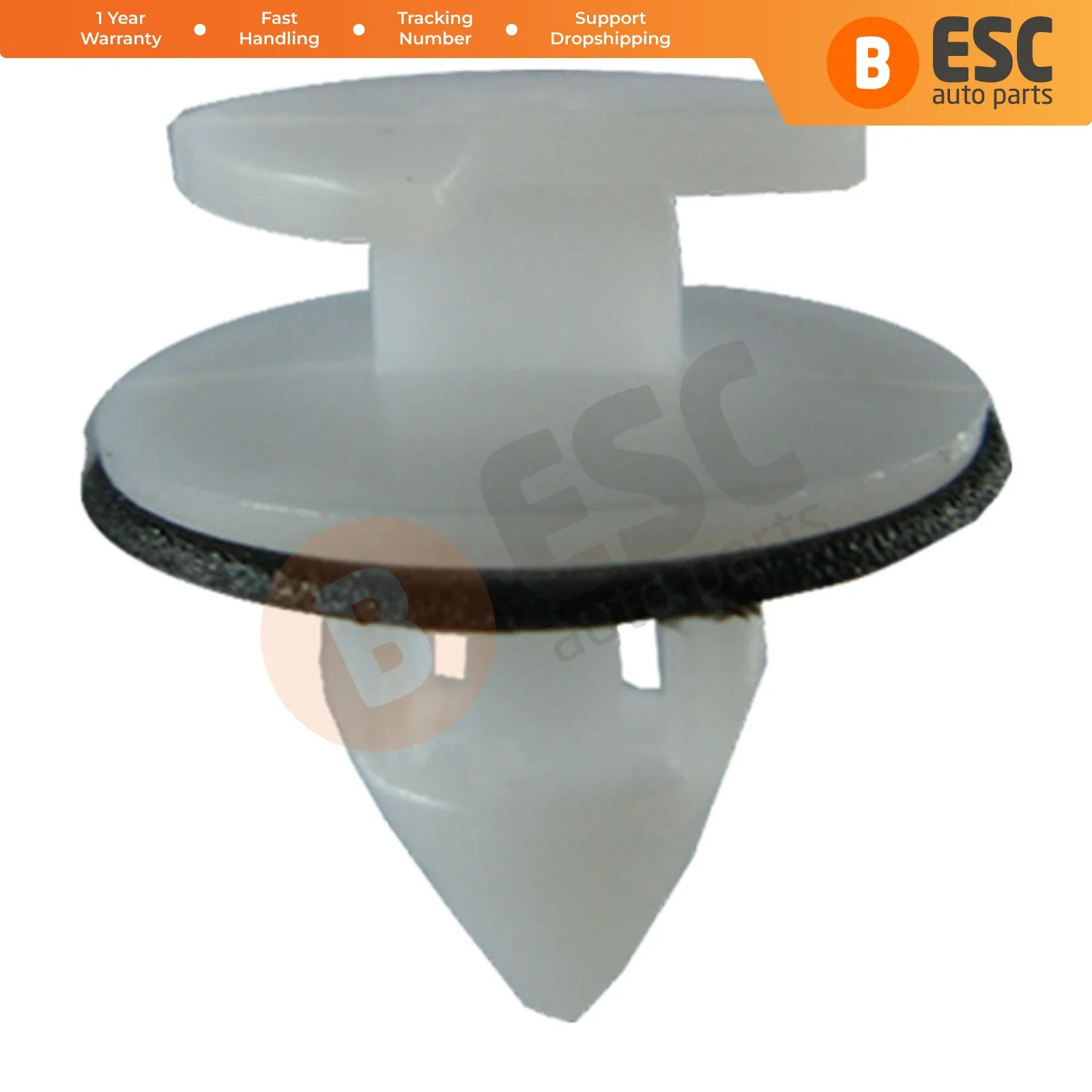 ESC ECF134 10 Pieces Door Trim Panel Retainer for  Renault : 7703077111 ,Citroen : 6995.A3