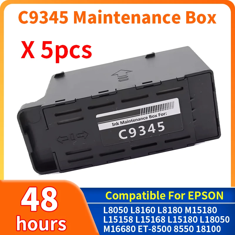

5 шт. C9345 C12C934591 Коробка для обслуживания чернил для EPSON WF 7845 7840 7830 7820 L8168 L8188 ET 16150 16600 16650 5880 5850 5800 5150