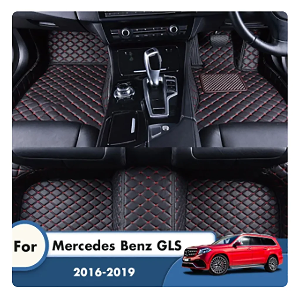 RHD Car Floor Mats For Mercedes Benz GLS 2019 2018 2017 2016 GLS350 GLS400 GLS450 GLS500 GLS550 Interiors Accessories  Carpets