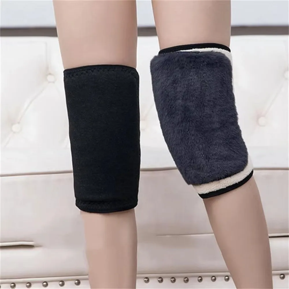 

New Warm Knee Pad Rabbit Fur Cold Protection Leg Warmers Knee Protector Women Men