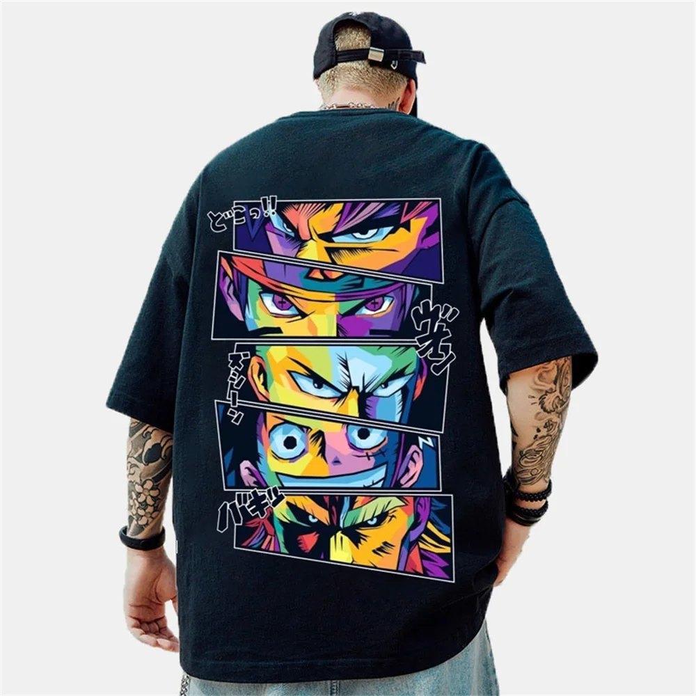 2024 Anime Oversized Casual 3d Print T Shirt For Men Summer Top Breathable Loose Men's T-Shirt Retro Street Short Sleeved image 5