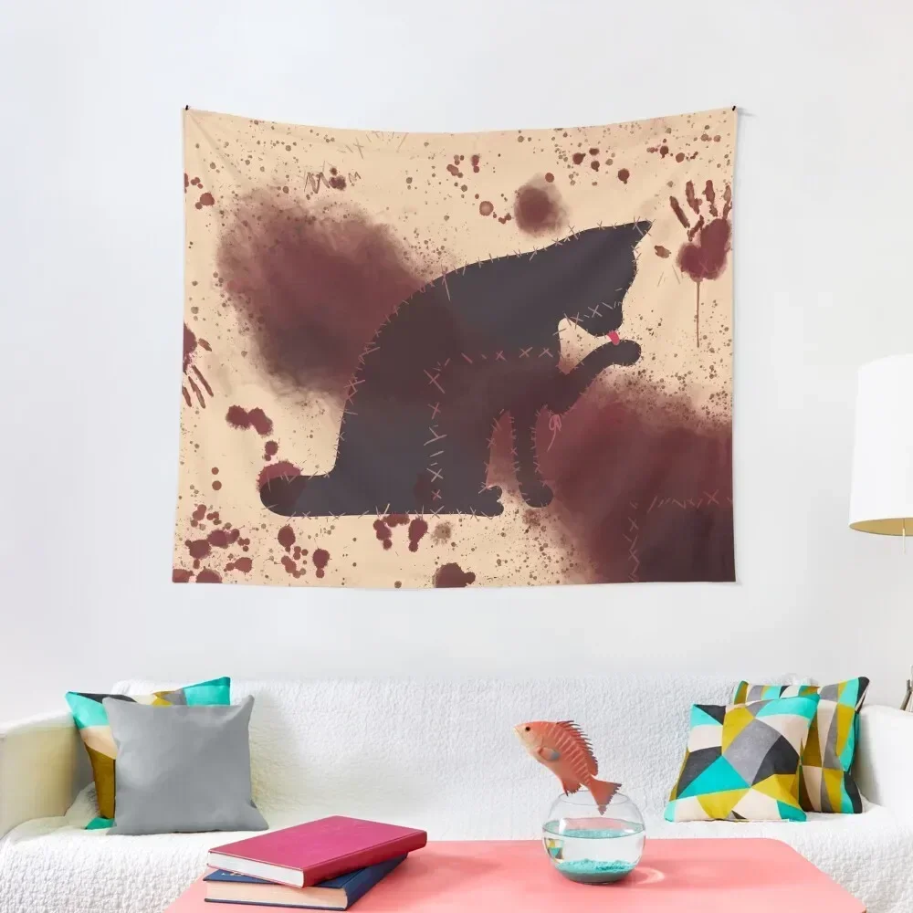 Bloody Cat Flag Tapestry Home Decorating Room Decoration Korean Style Tapestry