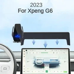 2023 For Xpeng G6 Car Screen Phone Holder Wireless Charger Navigation Modification Interior 14.96 Inch Size