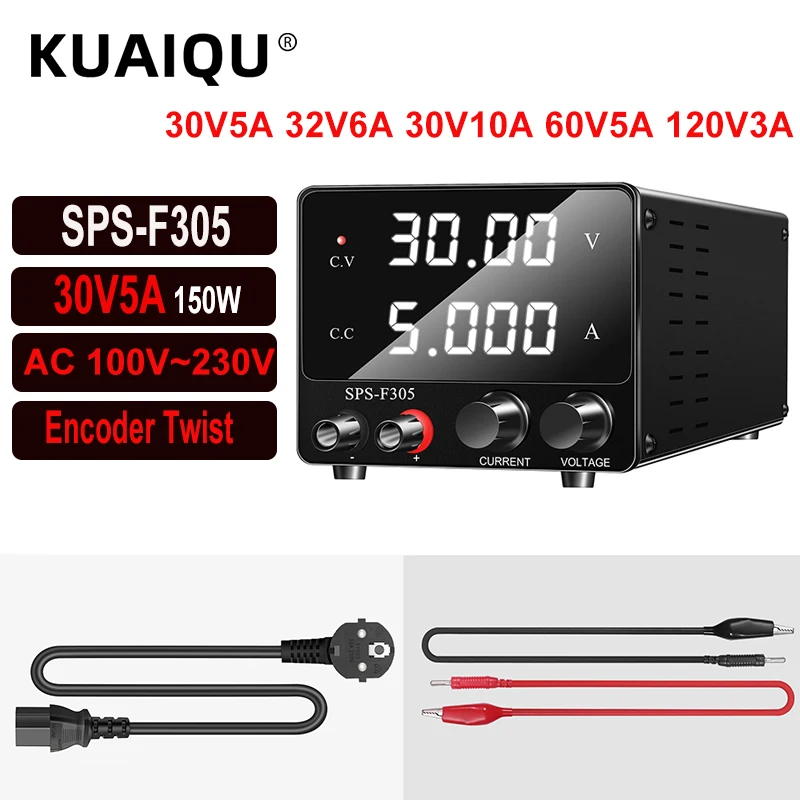 DC Power Supply Variable, 30V 5A Adjustable Switching Regulated Power Supply ,30V 10A Regulated DC Bench Power Supply 60V 120A