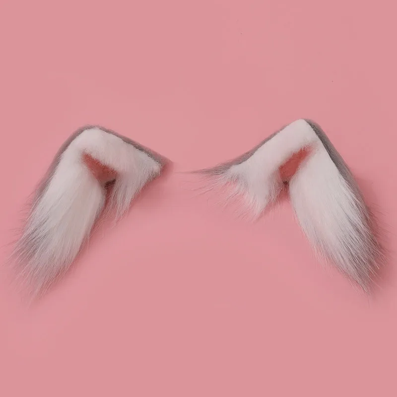 Cerceaux de cheveux d'oreille en fourrure de renard de chat Cosplay pour filles, bandeau Lolita Anime, accessoires de cheveux, pince à cheveux d'oreille, fête de nuit, mignon