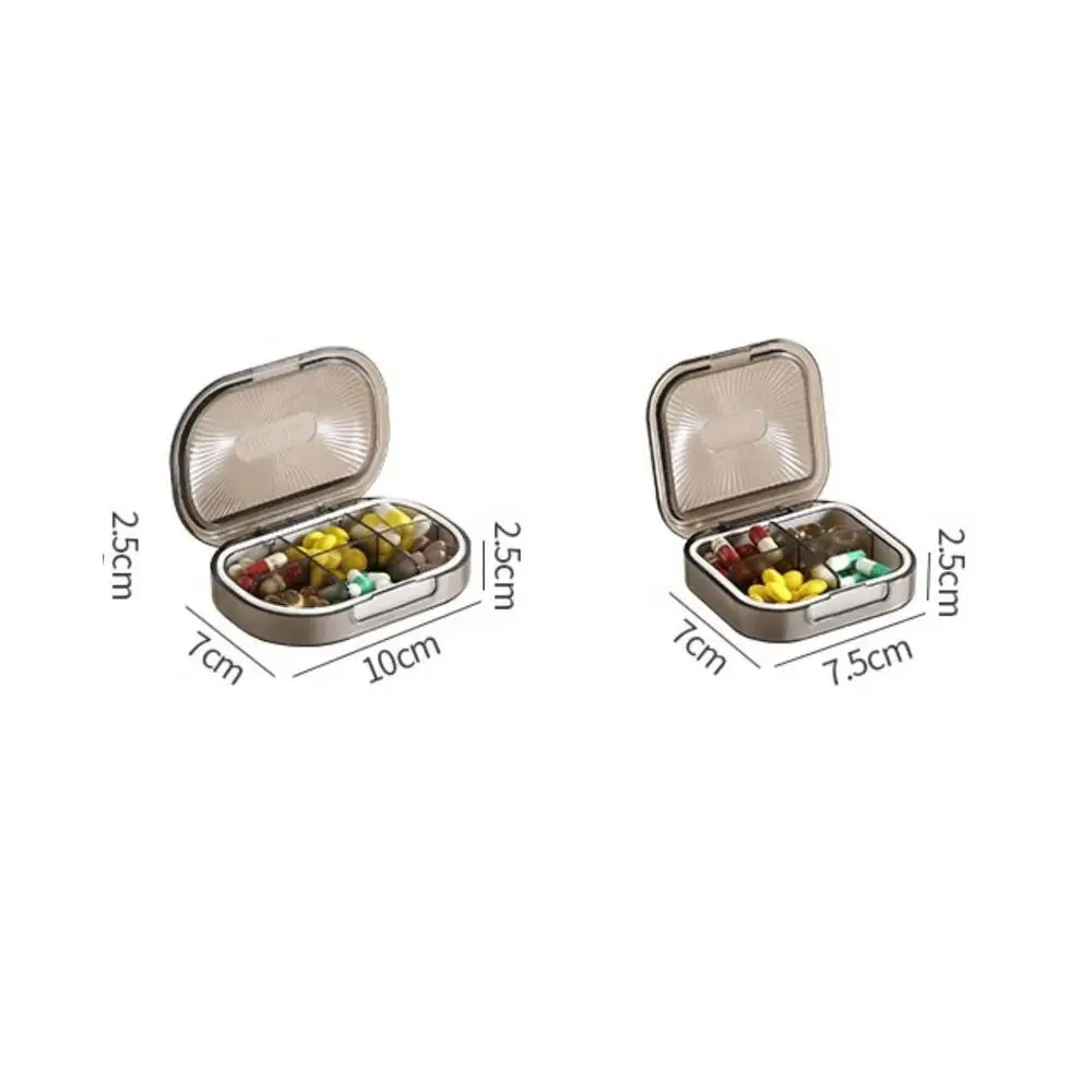 Portable Sealed Pill Box with Lid Large Capacit Multi-purpose Convenient Medicine Box Compartment Medicine Packaging Box