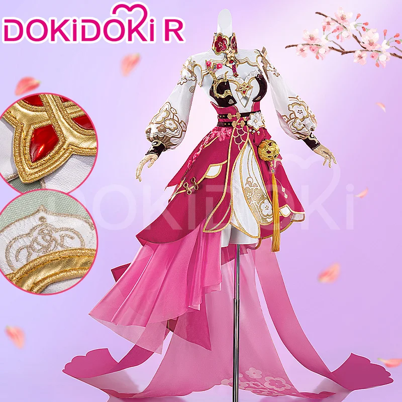 Elysia Cosplay Costume Game Honkai Impact 3rd Cosplay DokiDoki-R Women Cute Peachy Spring Costume Dress Elysia Cosplay Wig