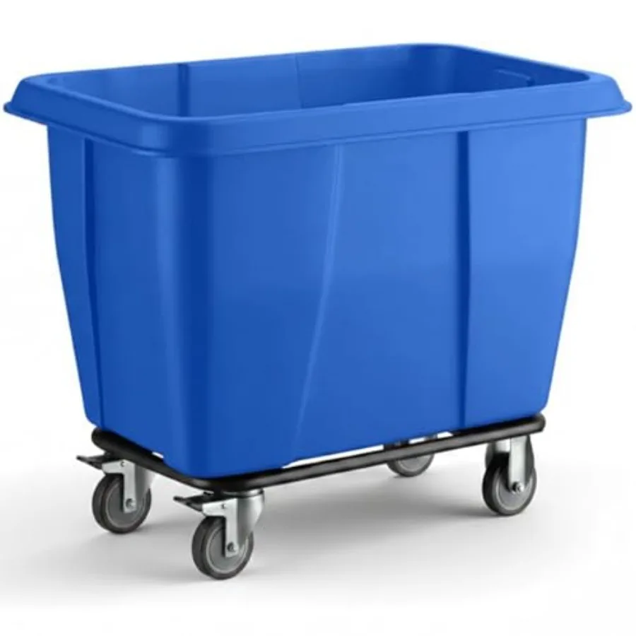 

Коммерческий мусоровоз-фургон на 8 куб. футов (500 фунтов) синего цвета для строительного мусора, переработки отходов, промышленный мусоровоз-тележка