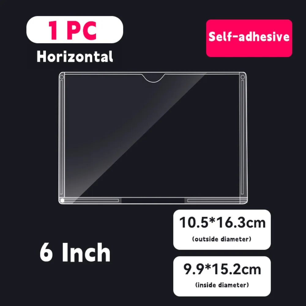 New Acrylic Label Holder Self-Adhesive Clear Photo Frame Double Layer Multifunctional Price Tag Display Holder Card Display