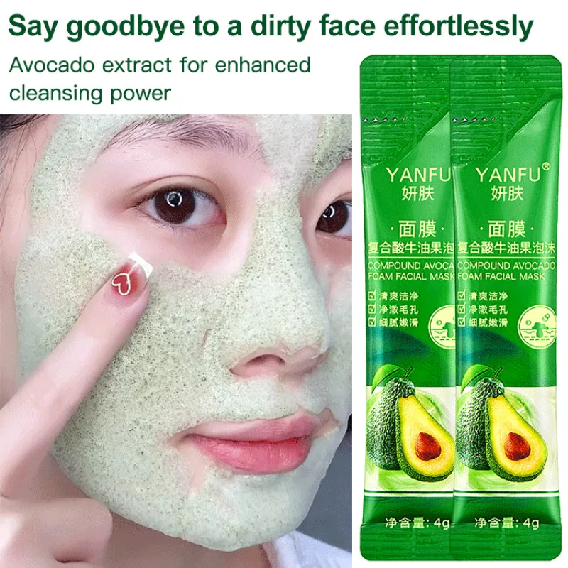 Bubble Mask Bubble Mask Avocado Complex Acid Cleansing Facial/Face Care/Soft Foam/Deep Clean/Bubble Mask For Fresh Skin