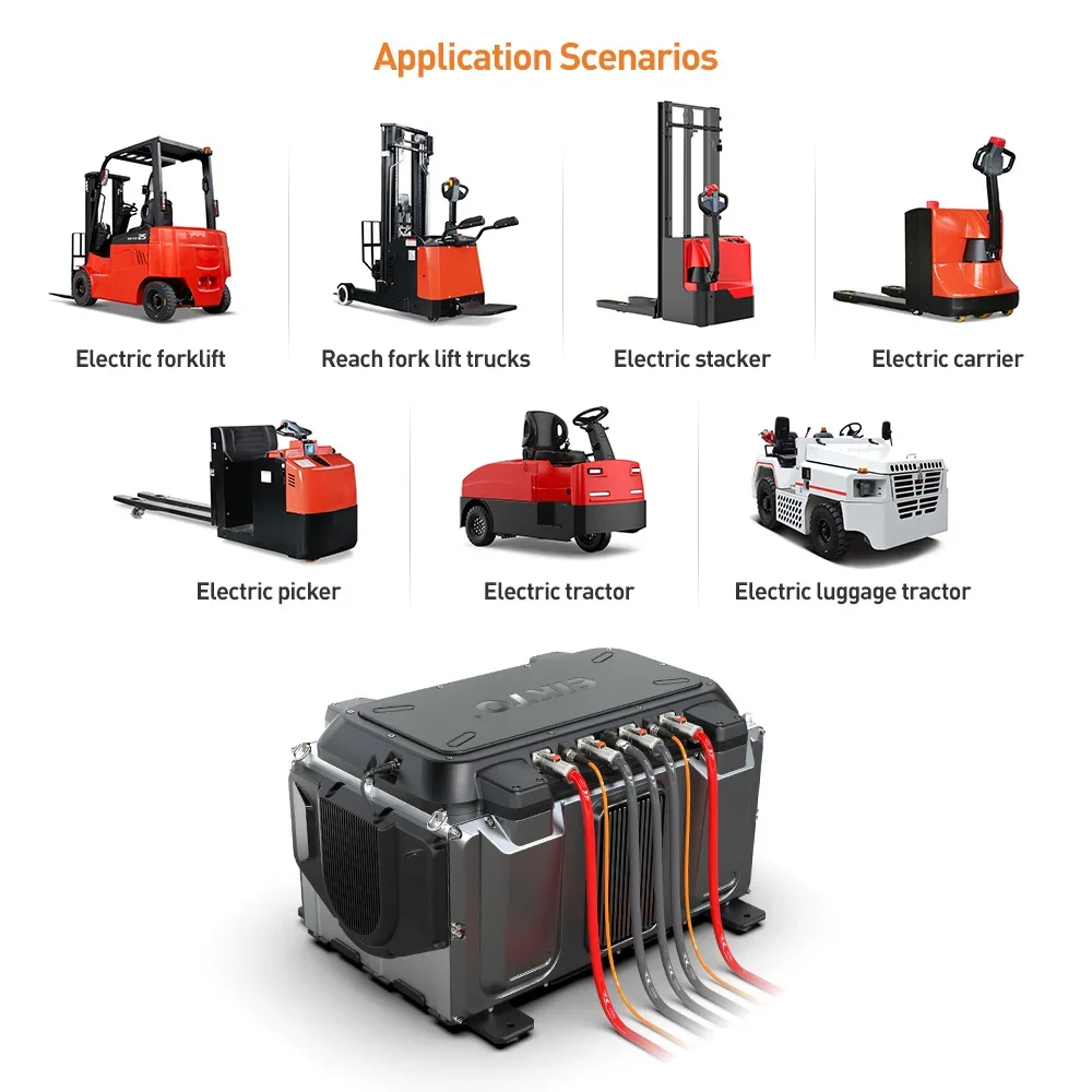 Forklift Truck Lithium ion battery 80V205~816Ah LiFePO4 pack system with BMS fast charge for electric Industrial traction power