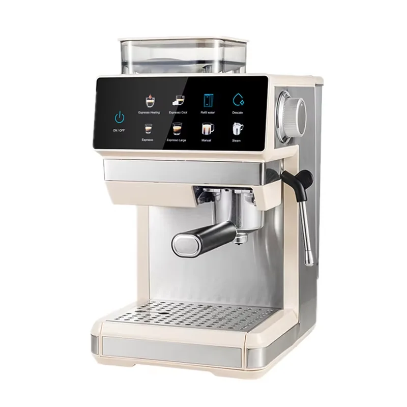 20Bar Smart Espresso Machine - Automatic Coffee Maker with Grinder, Cold & Hot Brew, Milk Frother, Built-in Coffee Grinder