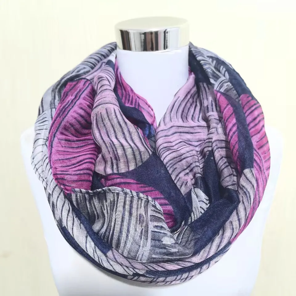 10pcs/lot soft Autumn Winter infinity scarf for women Big wave Circle Scarves Female Warm ring Neckerchief national style Shawl