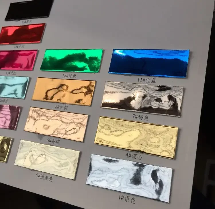 

Hot Sale High Bright Metal Face Synthetic Pu Leather Material F138A