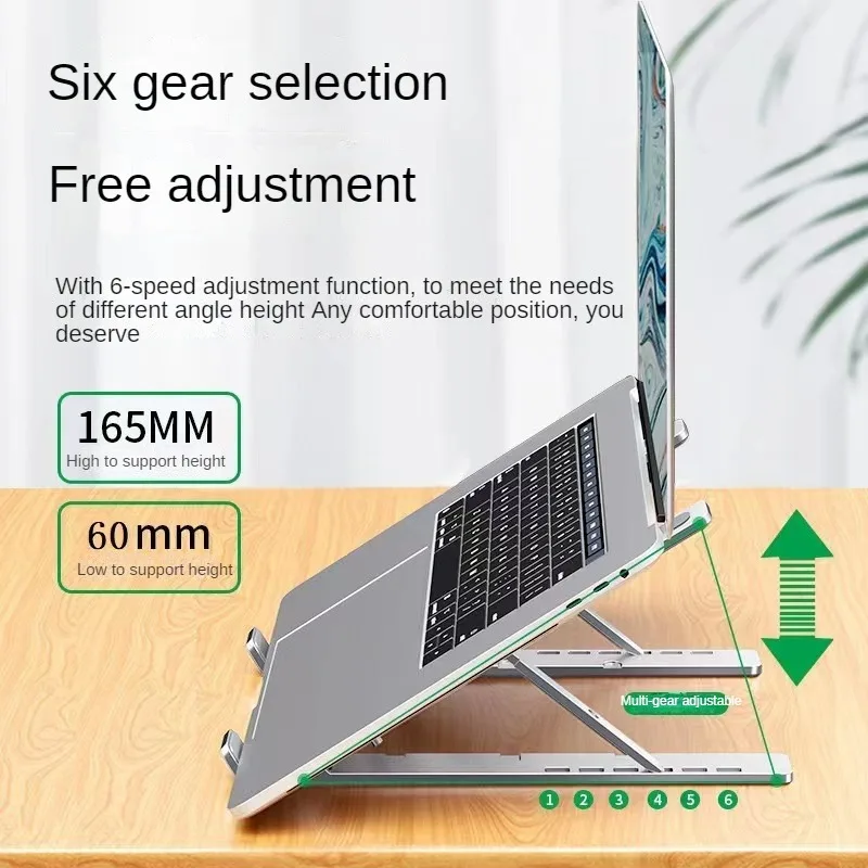 Aluminum Alloy Laptop Holder Stand Adjustable Foldable Portable for Notebook Computer Bracket Lifting Non-slip Holder