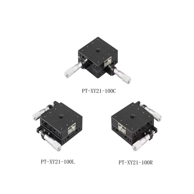 PT-XY21-100C/R/L XY Axis Trimming Station Manual Linear Stage Manual Displacement Platform  Translation Stage Sliding Table