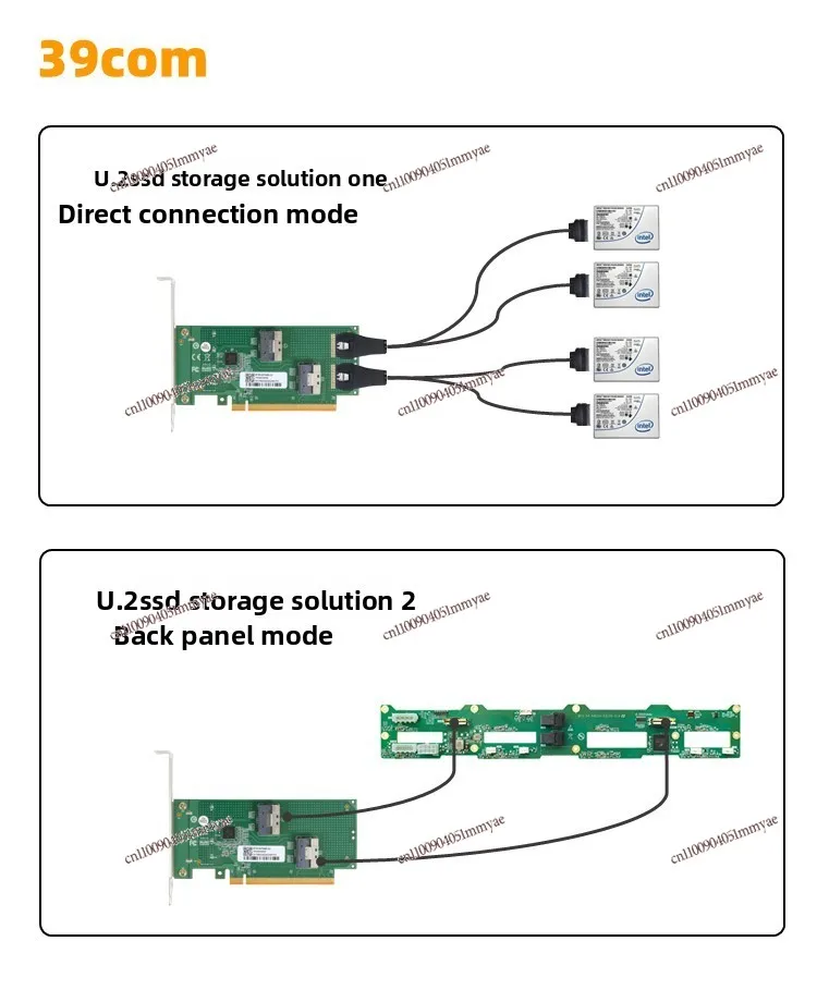 New Discrete Graphics Card, External, Expansion, Extension PCIe 4.0 16x To SlimSAS 8654 Baseplate