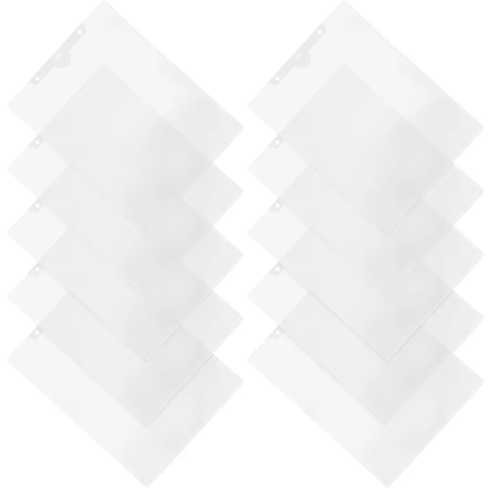24Pcs File Folder Clear Plastic Document Organizer Paper Storage Bag Office Use File Holder Protective Document Folder