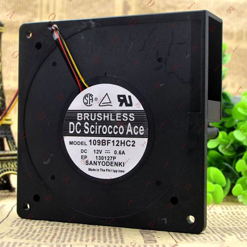 L... 1PC New FOR SANYO 109BF12HC2 DC12V 0.6A 3-wire turbo drum cooling fan#QW