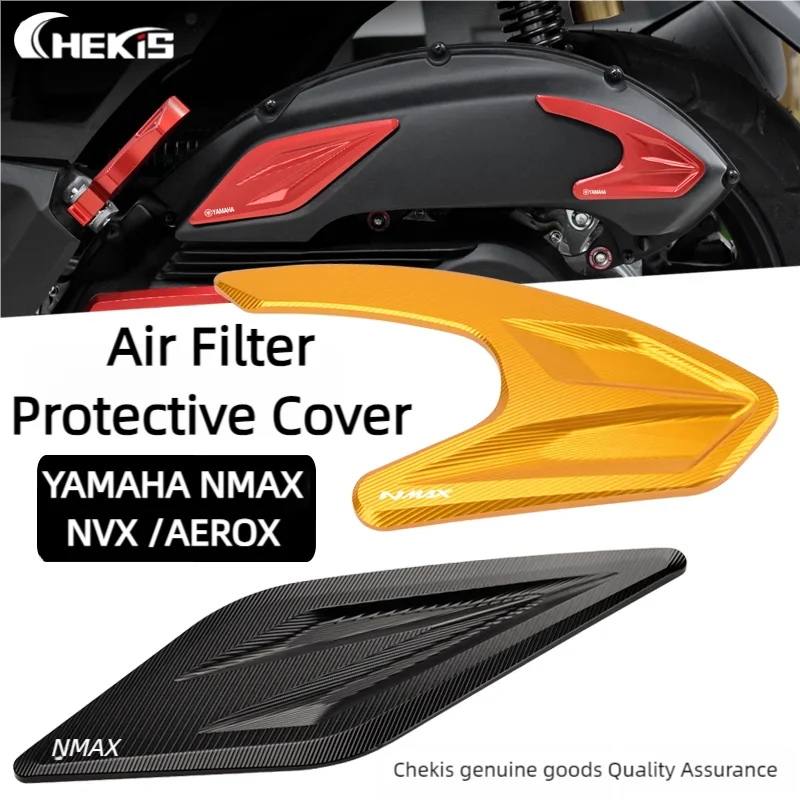 Chekis Nadaje się do Yamaha Nmax125/155/160 Nmax Neo S/ Neo Aerox Nvx155 Zmodyfikowany filtr powietrza Ochronna osłona dekoracyjna Filtr Osłona ochronna ze stopu aluminium