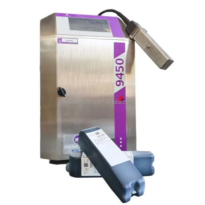 Automatic CIJ Printer Markem 9450 Industrial Continuous for Ketchup Glass Bottles Expiration Date Printing