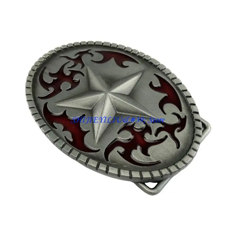 

E21F Punk Belt Buckles Metal Retro Star Replacement for Fashion Trend 2000s