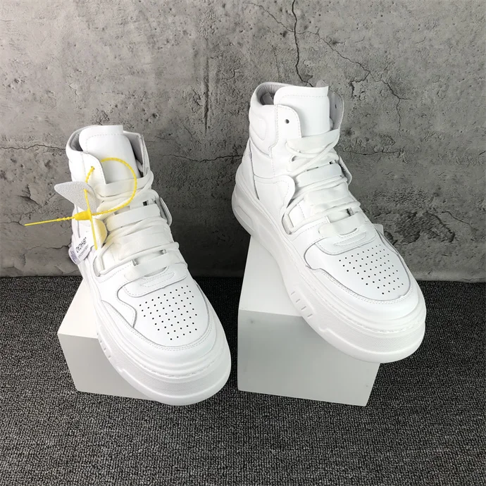 

Белые мужские кроссовки на высоком каблуке, весна-осень, новая мода, универсальная платформа, повседневные белые мужские слипоны на платформе...