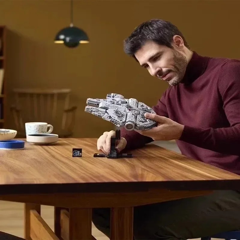 ホットトイズ-スターウォーズ互換ファルコン宇宙船ミレニアムモデル-moc-ビルディングブロックレンガレゴおもちゃ男の子誕生日ギフト子供