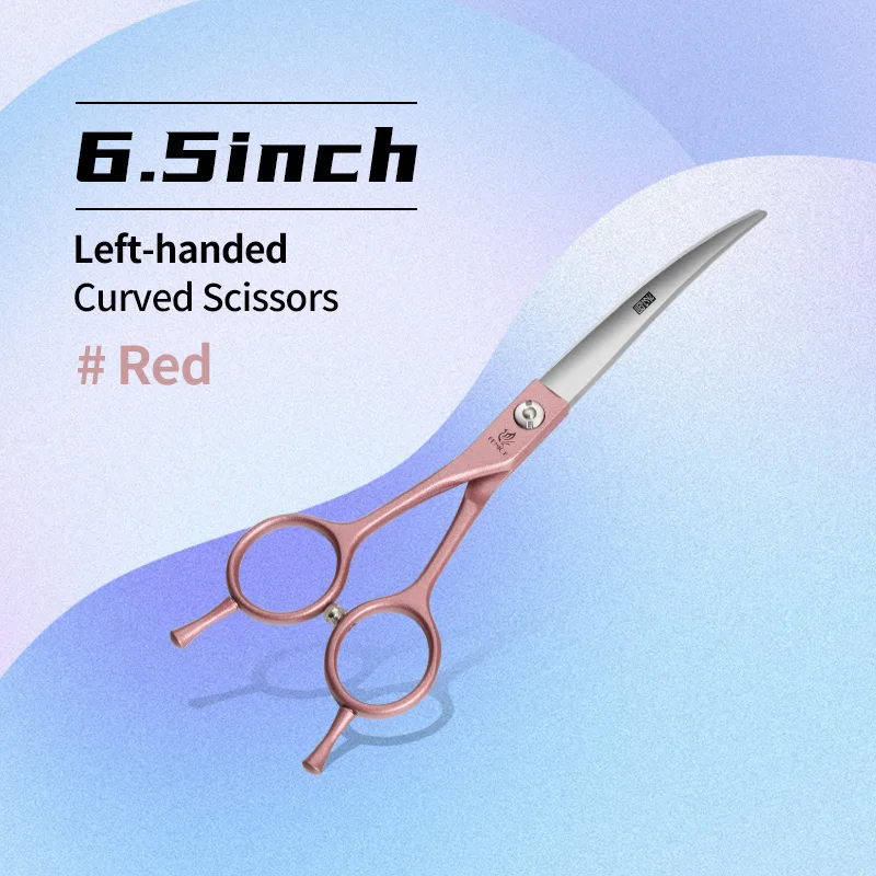 Fenice Linkshandige Professionele 7.0/7.5/8 inch JP440C Snijden Gebogen Pluizige Dunner Chunker Schaar Set Kit Hond Verzorging