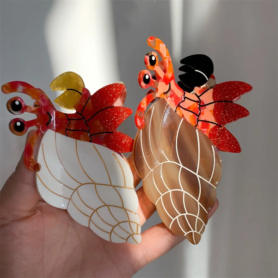 NC 2025 لطيف الناسك كراب مشبك شعر الكرتون تصميم Kawaii صديقة للبيئة خلات مخلب كليب إكسسوارات الشعر للنساء الفتيات