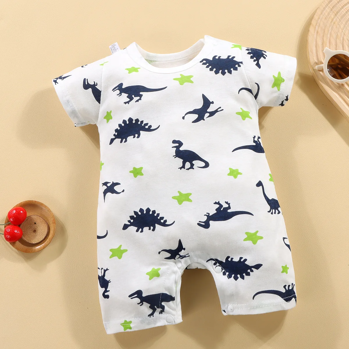 2024 Climbing Clothes Pure Cotton Summer New Version Of Male Baby Thin Female Short Sleeved Children Onesies Kids Clothes