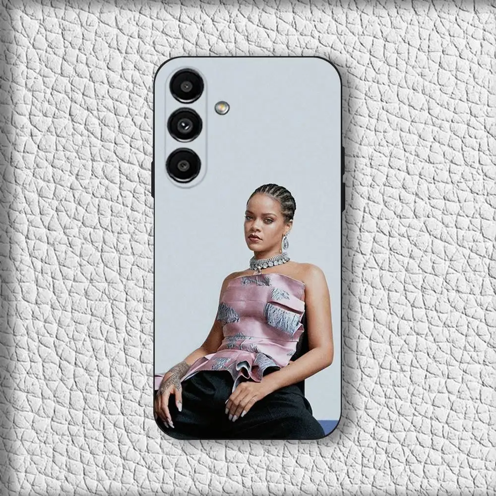 Custodia per telefono R-Rihanna Singer per Samsung Galaxy A73,72,71,A52,51,40,41,A22,A32,31,A13,12,Note20 Soft Black Shell