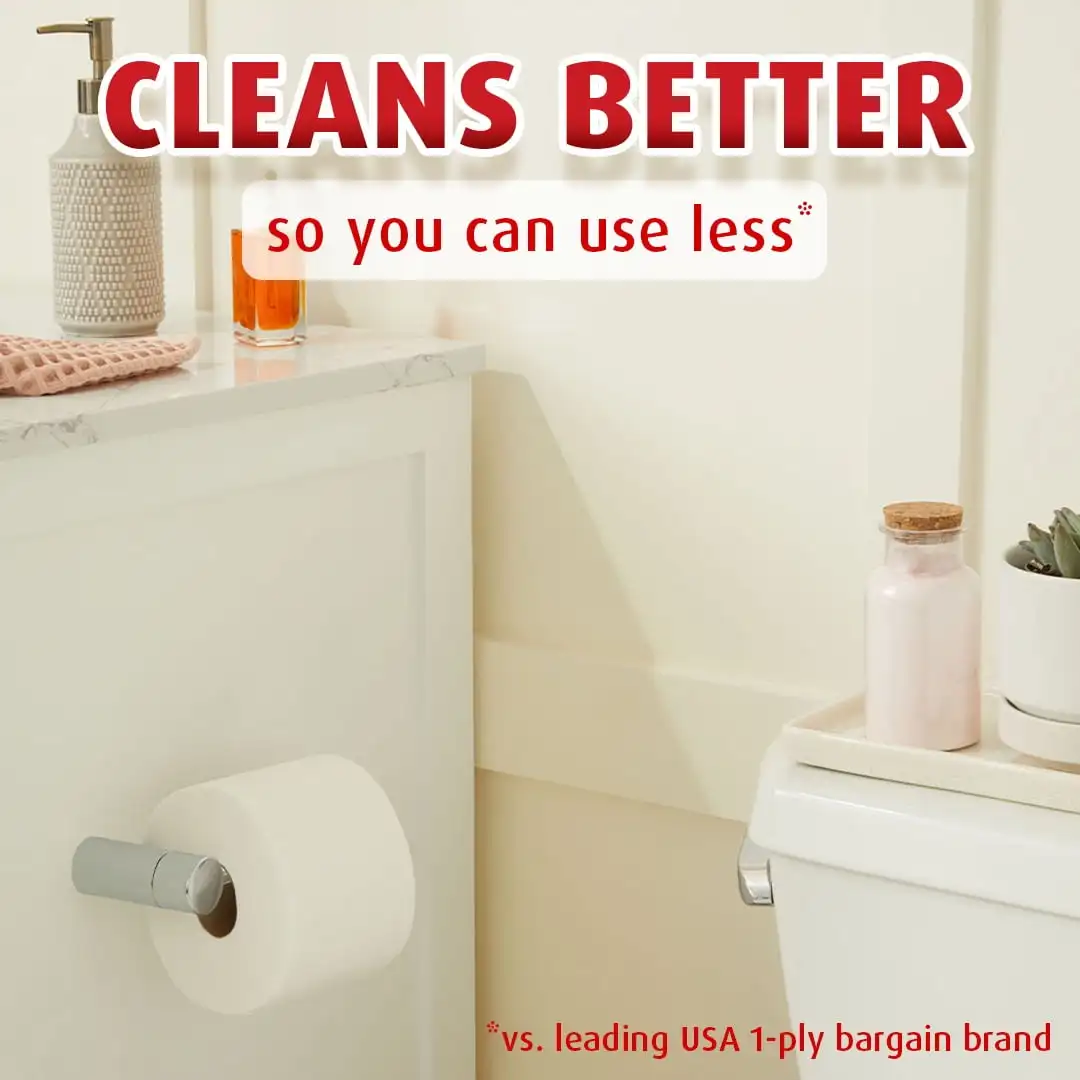 Ultra Strong Toilet Paper 12 Mega Rolls, 242 Sheets Per Roll