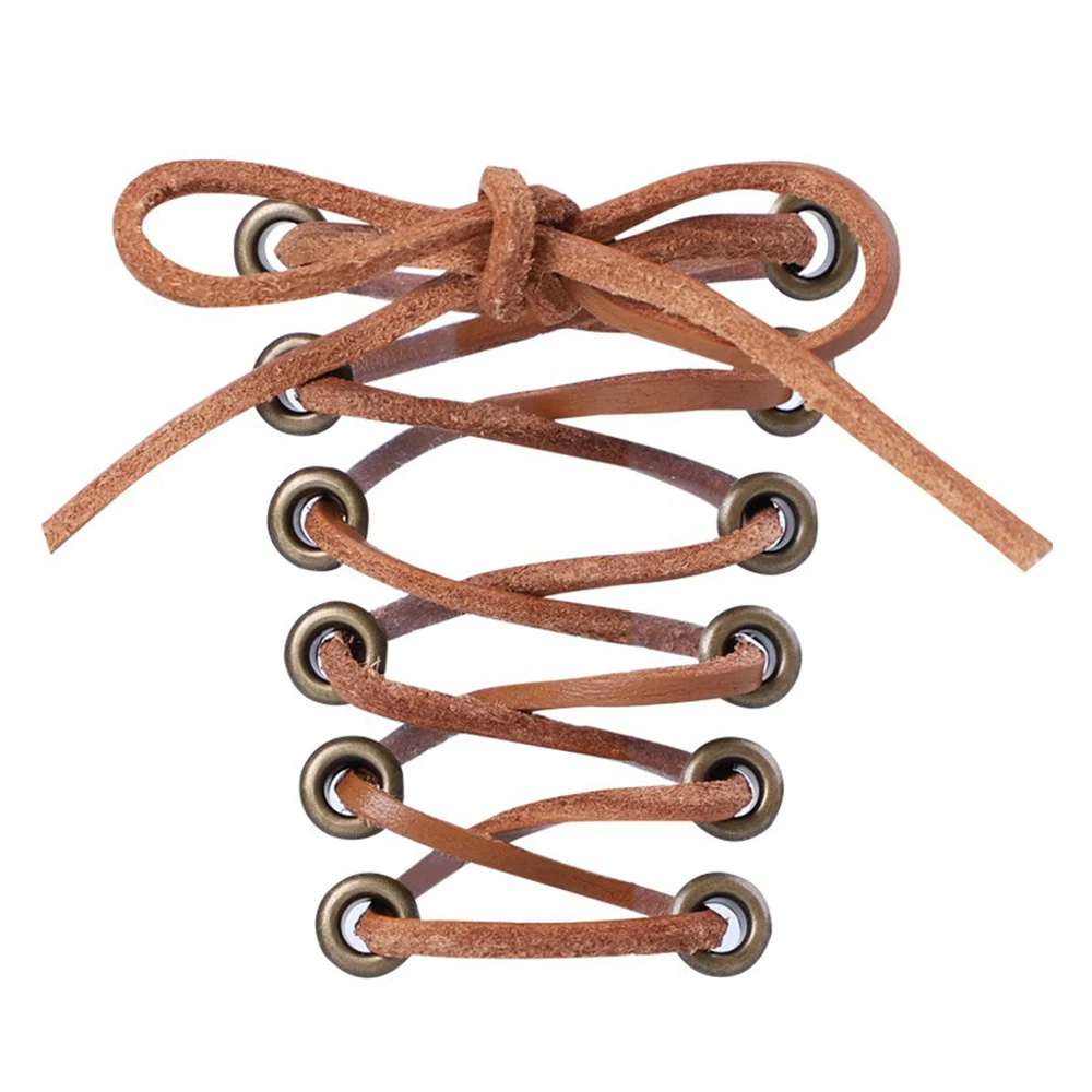 Hot 4pcs/set DIY Shoelaces Round Flat Leather Shoelaces Combination Sports Sneakers Individual Shoes Laces Korean Shoestrings image 6