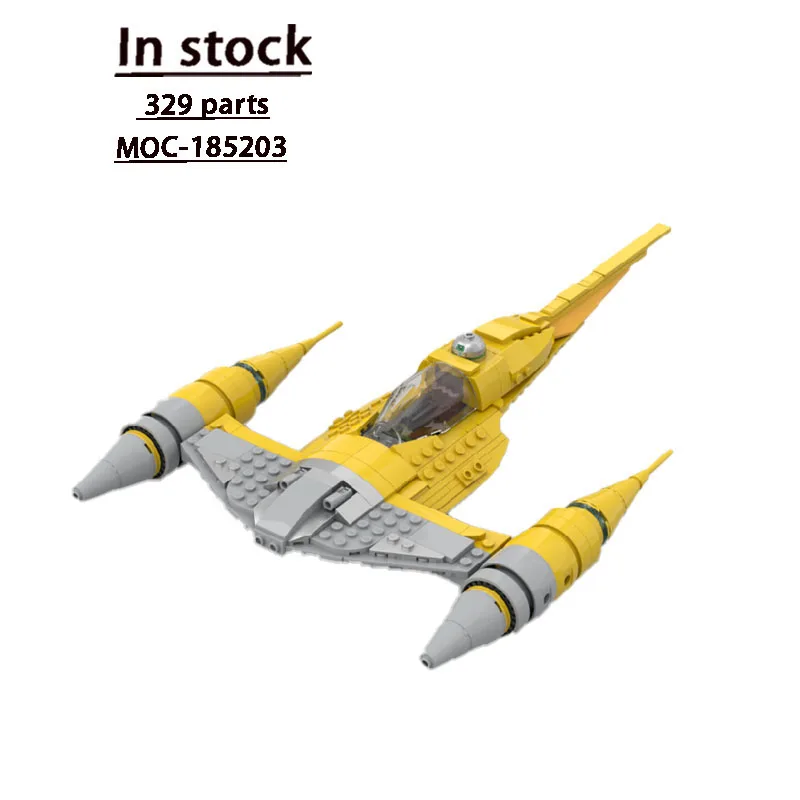 

MOC-185203 City Aerial Fighter Building Block Model, 329 Pieces, Creative Birthday Gift Building Toy for Boys and Children