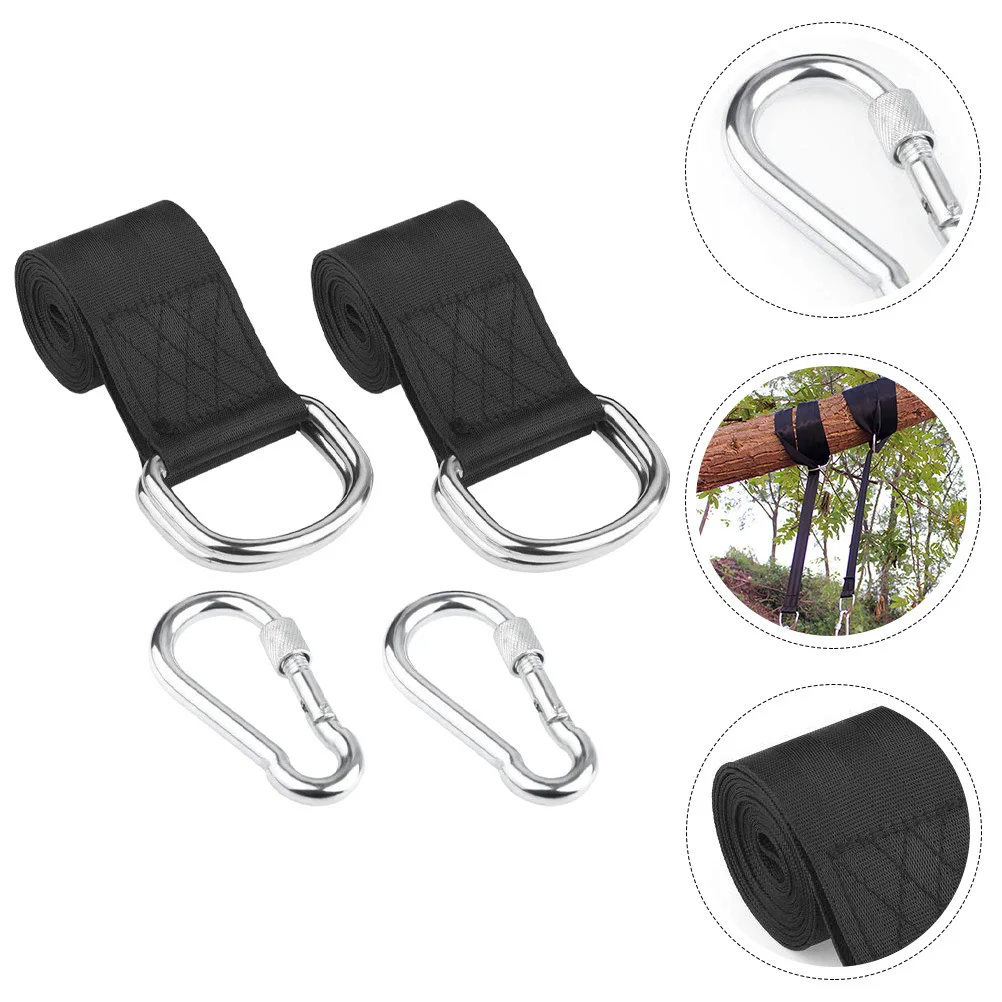 

1Set Outdoor Swing Hanging Rope Professional Adjustable Tree Strap Kit Nylon Stainless Steel Strong Bearing Capacity