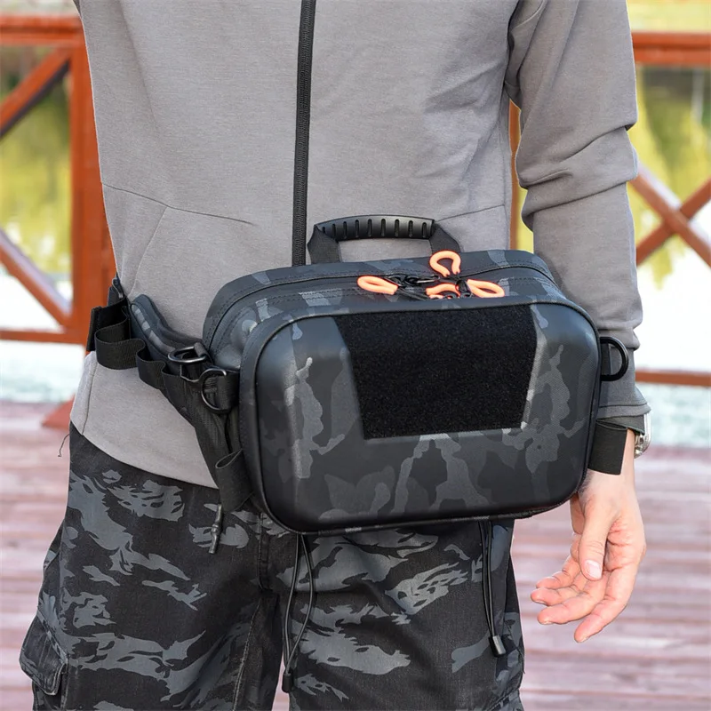 

New Multifunctional Luya Waterproof Fanny Pack Outdoor Fishing Storage Shoulder Bag Bait Storage Bag Crossbody Fishing Gear Bag