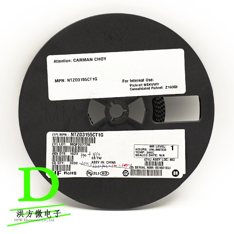 20 قطعة NTZD3155CT1G جديد وأصلي MOSFET tw tn 250mW 20V 540mA; 430mA 1 x N-channel + 1 x P-channel SOT-563 SOT-666 بمناسبة TW