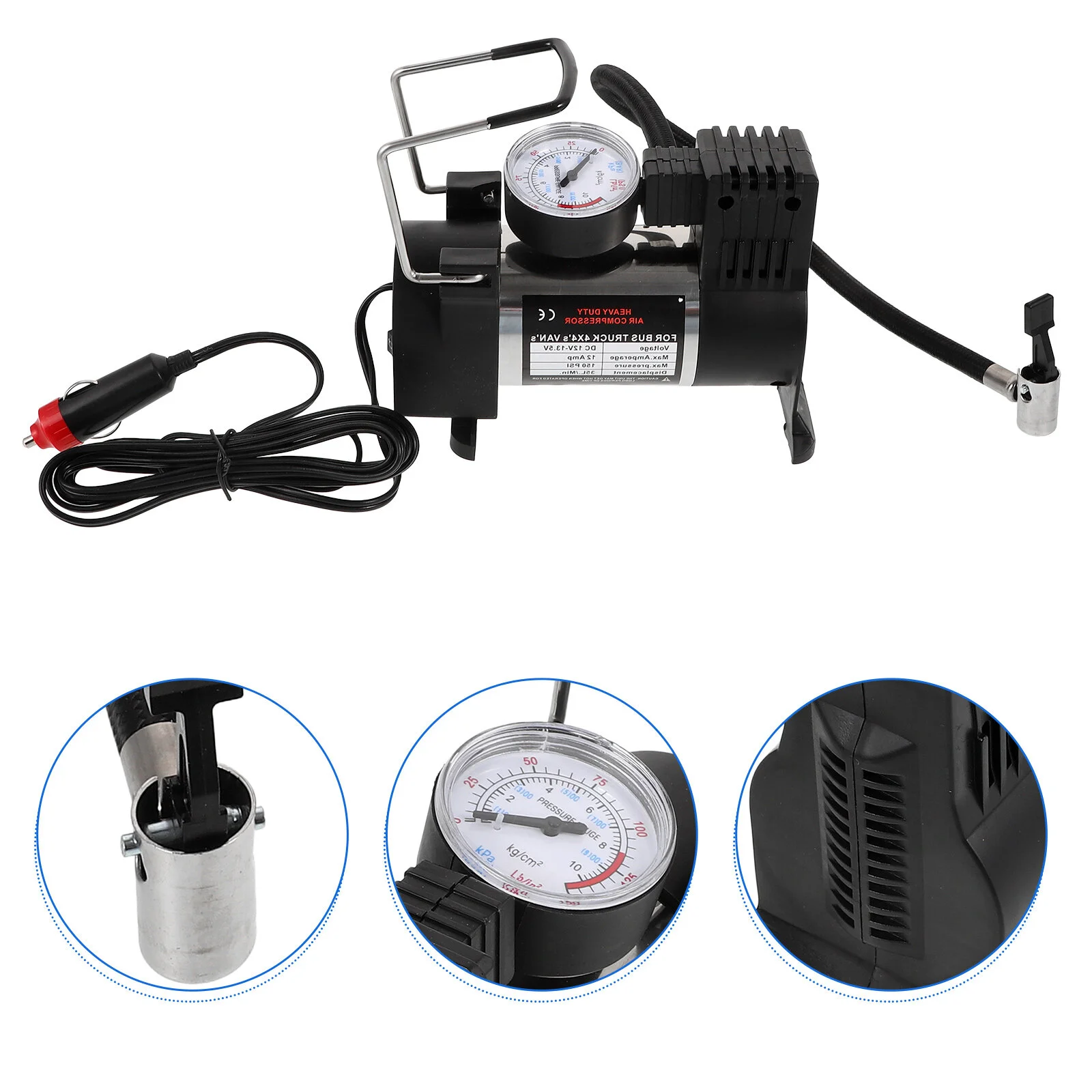 Tire Inflator Car Air Pump Electric Compressor Portable Compressors for Inflatable