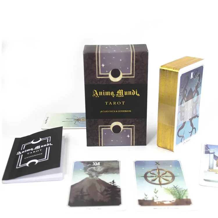 Anima Mundi Tarot 78pcs cards 1: 1 Size Gilded Edge Guide book Tarot Board games